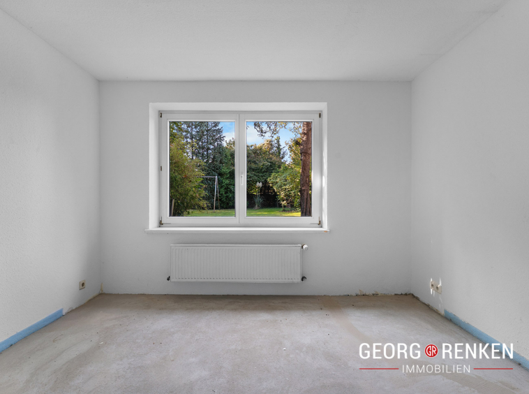 Souterrain - Arbeitszimmer mit Blick Richtung Garten