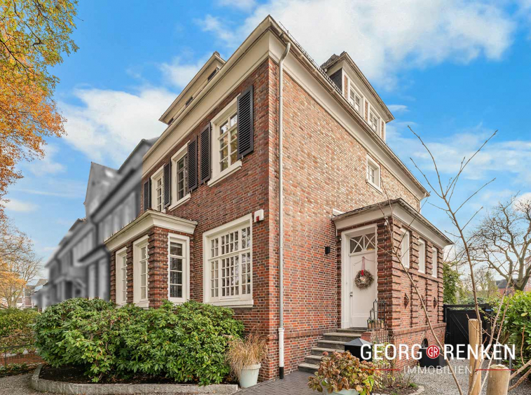 Seitenansicht des Einfamilienhauses