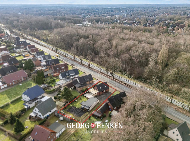 Drohnensicht Grundstück