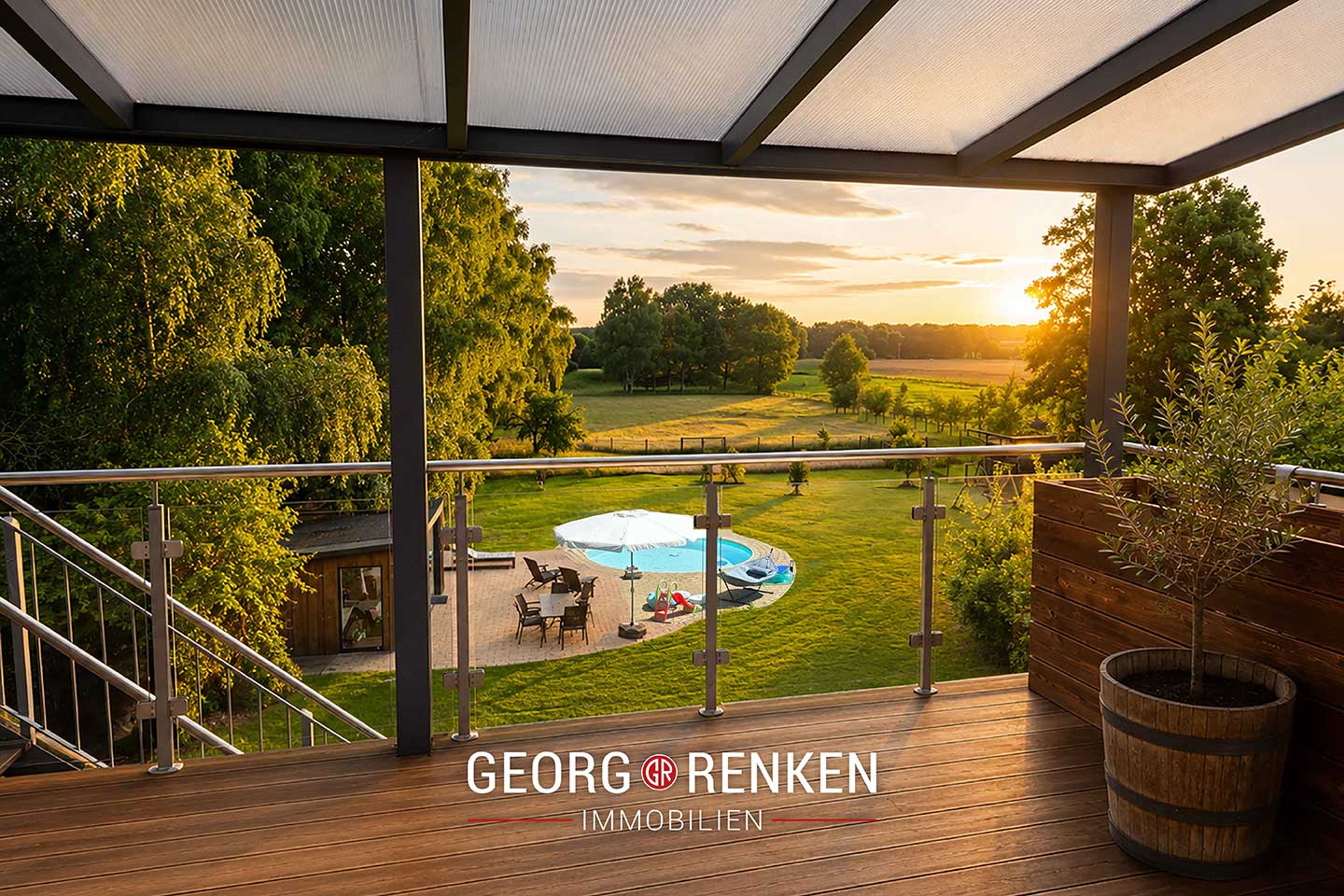 Balkon Anbau, Garten
